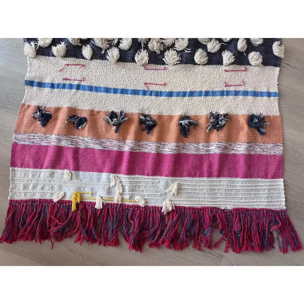 Anthropologie All Roads Design Yucca Tufted Desert Boho Throw Blanket